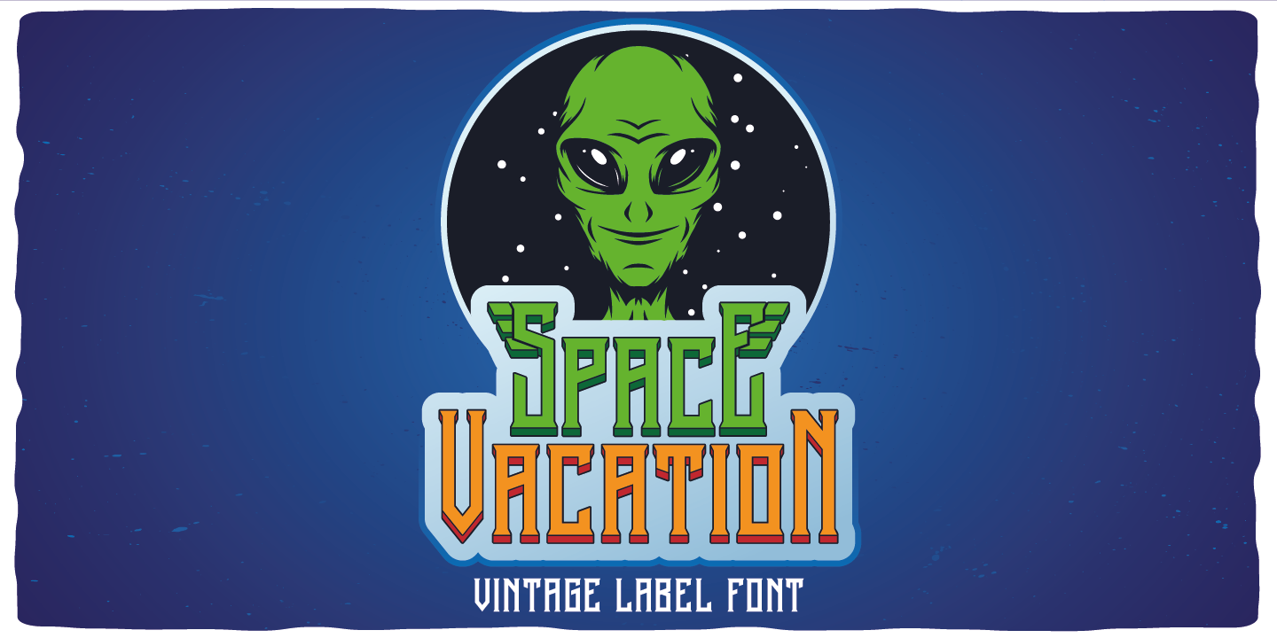 Beispiel einer Space Vacation Full-Schriftart